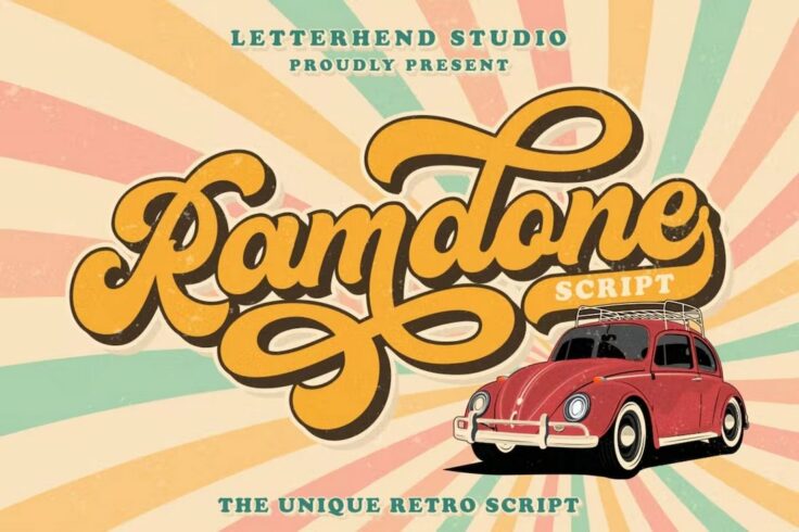 View Information about Ramdone 70s Retro Script Font