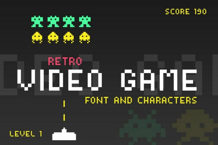 View Information about Retro Pixel Video Game Font