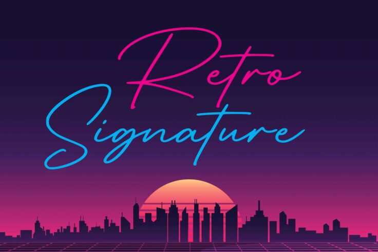 View Information about Retro Signature Font