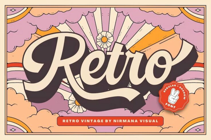 View Information about Retro Vintage Groovy 70s Style Font