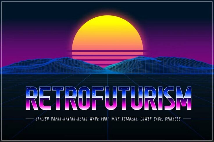 View Information about Retrofuturism Retro Cyberpunk Font