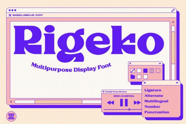 View Information about Rigeko Creative Retro Font