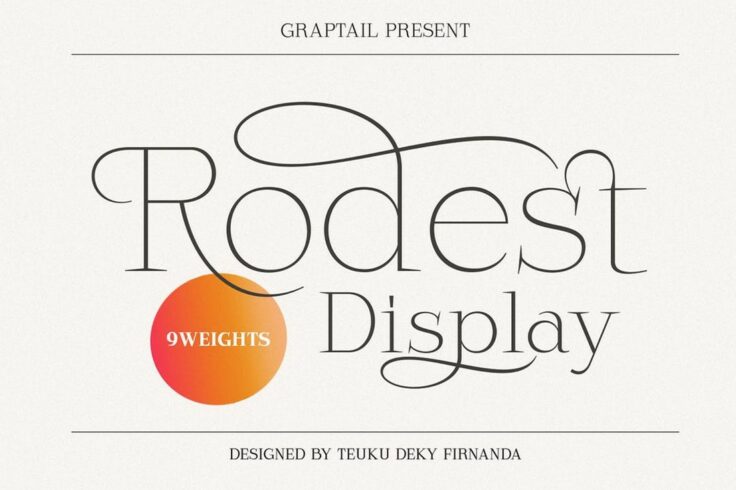 View Information about Rodest Elegant Thin Font Family