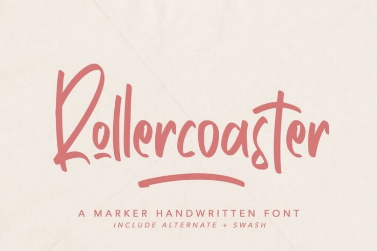 View Information about Rollercoaster Feminine Marker Font