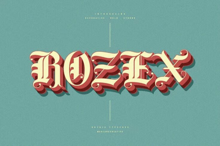 View Information about Rozex Bold Medieval Gothic Font