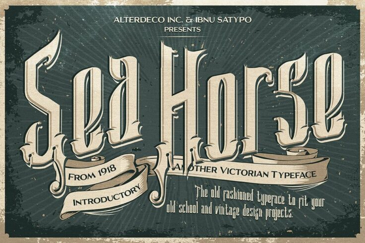 View Information about Sea Horse Vintage Decorative Font