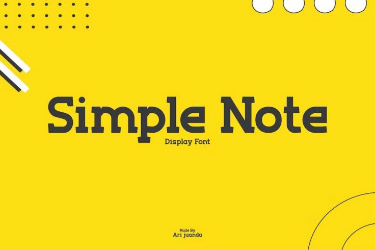View Information about Simple Note Minimal Slab Serif Font