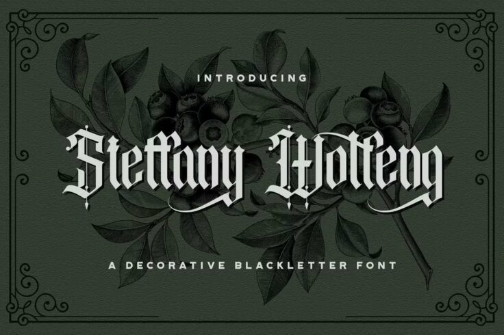 View Information about Steffany Wolfeng Blackletter Old English Font