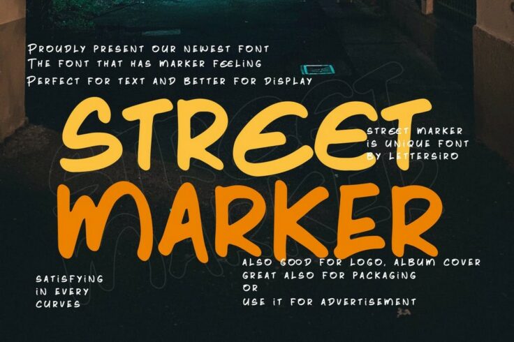 View Information about Street Marker Handwritten Marker Font