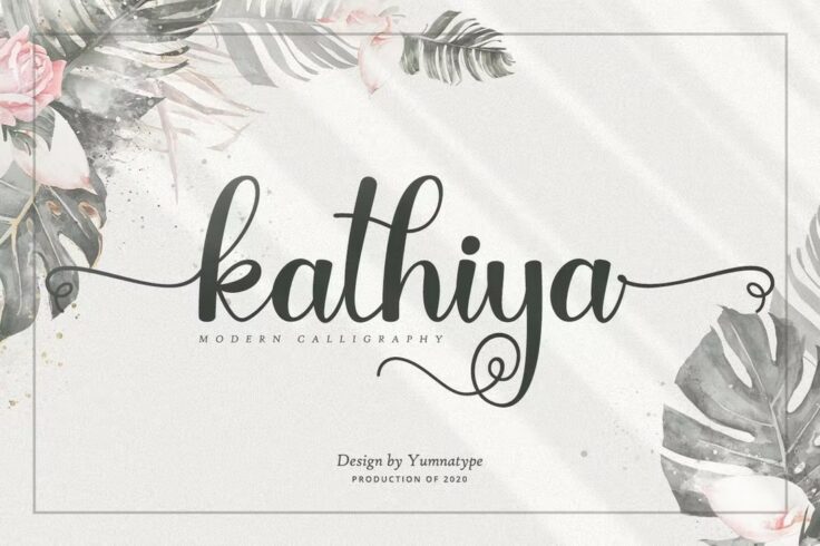 View Information about Kathiya Calligraphy Script Swash Font