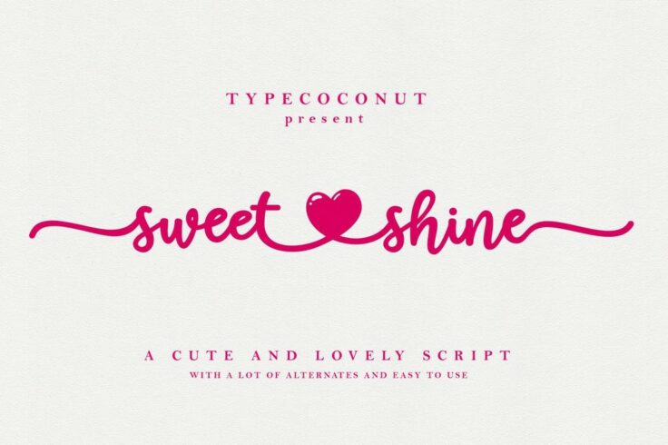 View Information about Sweet Shine Feminine Cursive Font