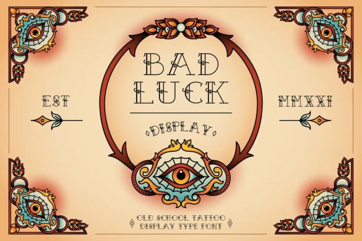 View Information about Bad Luck Tattoo Font