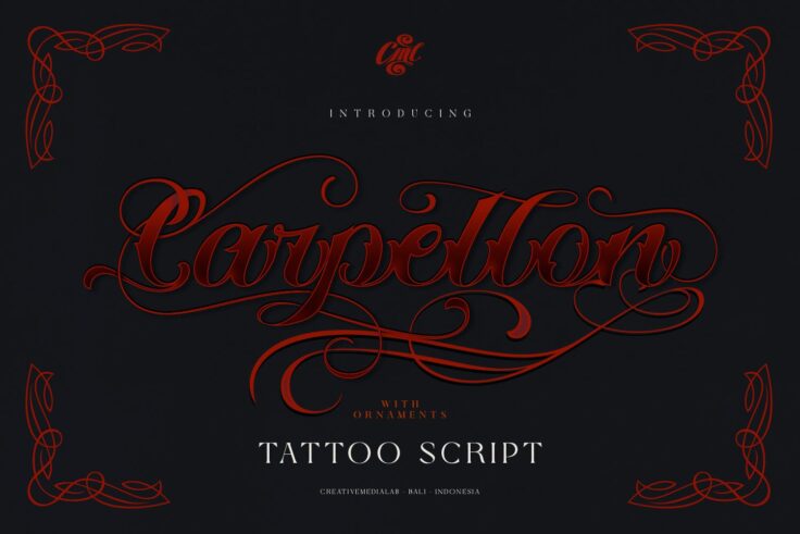 View Information about Carpellon Artistic Tattoo Font