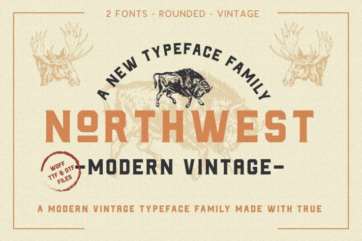 View Information about The Northwest Modern Vintage Type Family