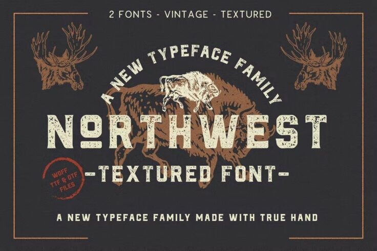 View Information about The Northwest Textured Vintage Western Font