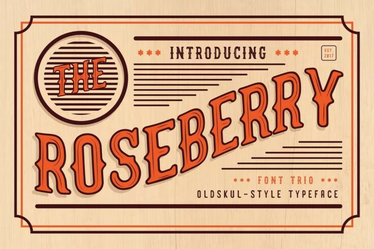 View Information about The Roseberry Old Western Font Trio