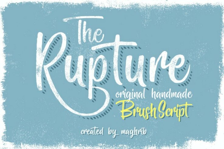 View Information about The Rupture 3 Brush Script Shadow Font