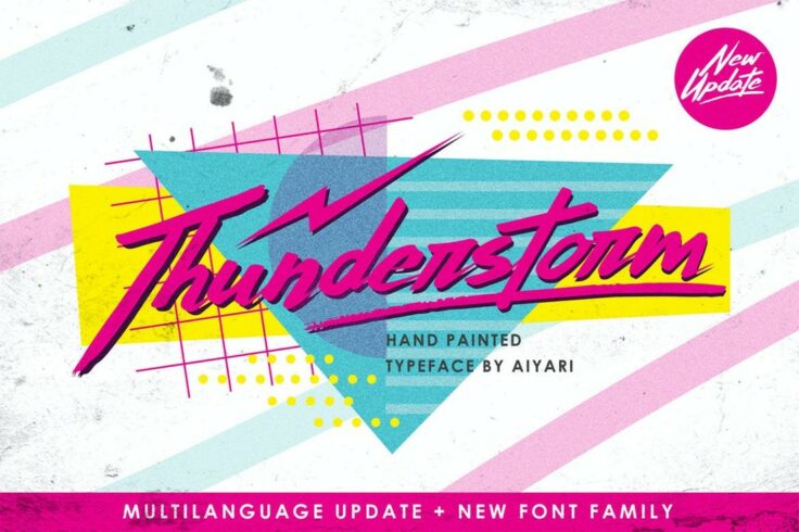 View Information about Thunderstorm Hand-Painted Retro Font