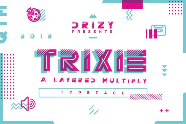 View Information about TRIXIE Futuristic Shadow Font