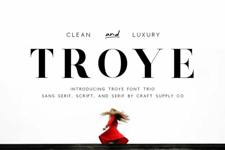 View Information about Troye Clean & Luxury Font Trio