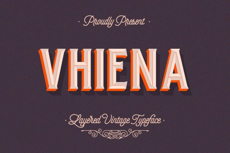 View Information about Vhiena 3D Layered Font