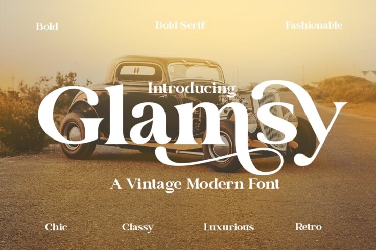 View Information about Glamsy Vintage Font