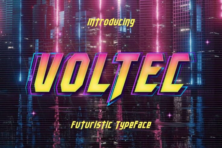 View Information about Voltec Futuristic Cyberpunk Font