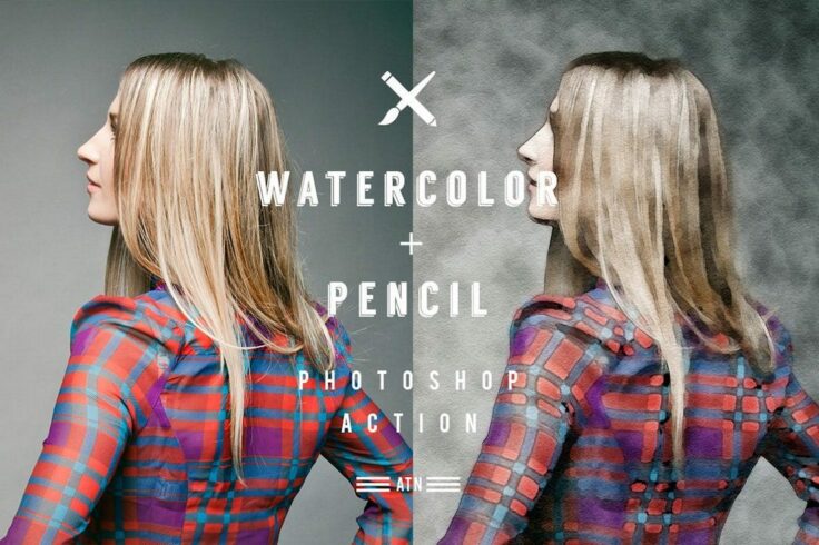 View Information about Watercolor and Pencil Action for Photoshop