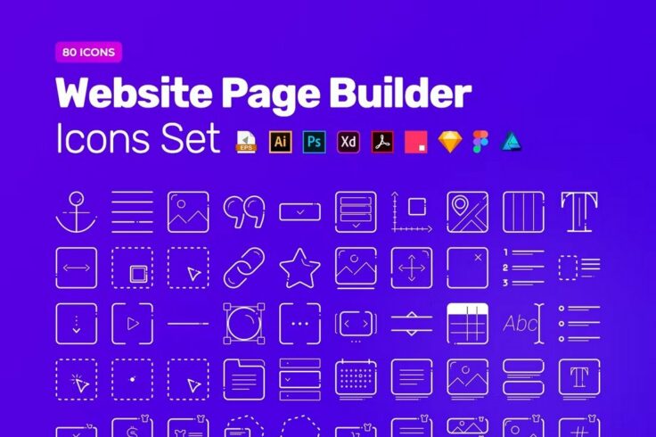 View Information about Website Page Builder Icon Pack for Sketch