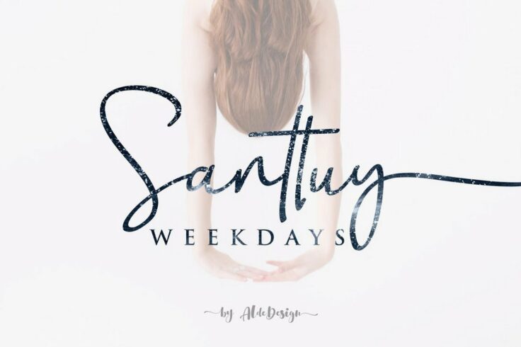View Information about Weekdays Santtuy Creative Cursive Font