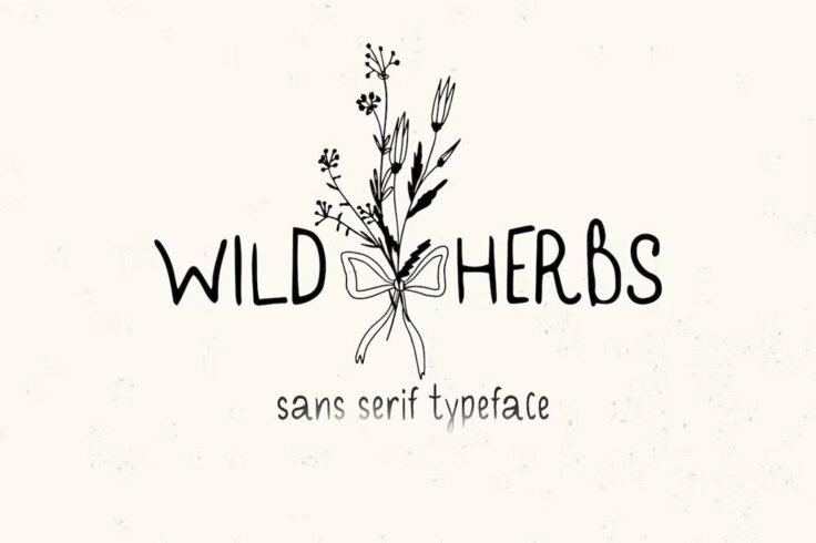 View Information about Wild Herbs Cute Rustic Handwritten Font