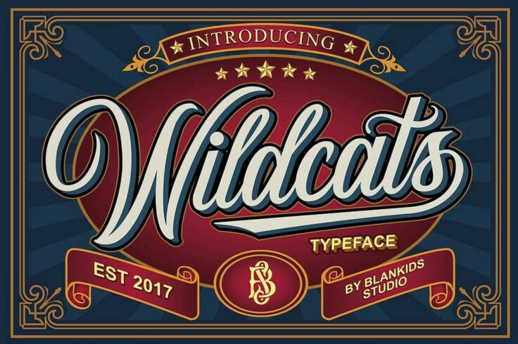 View Information about Wildcats Vintage Tattoo Font