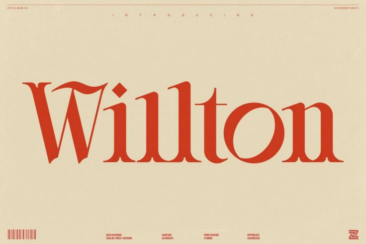 View Information about Willton Elegant Serif Font